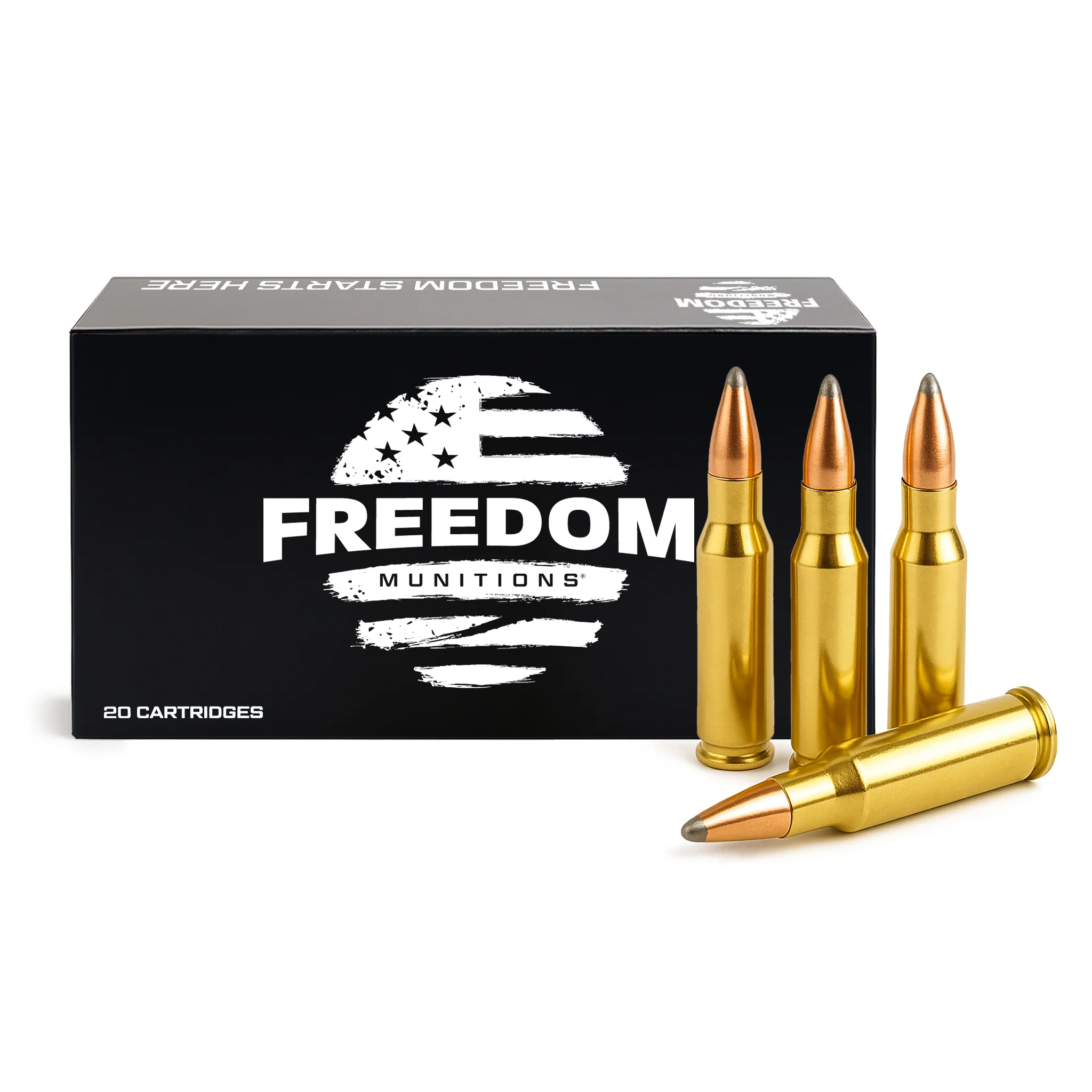 Freedom Munitions 243 Winchester Ammo- 80 Gr Soft Point (SP), 20 rounds, New