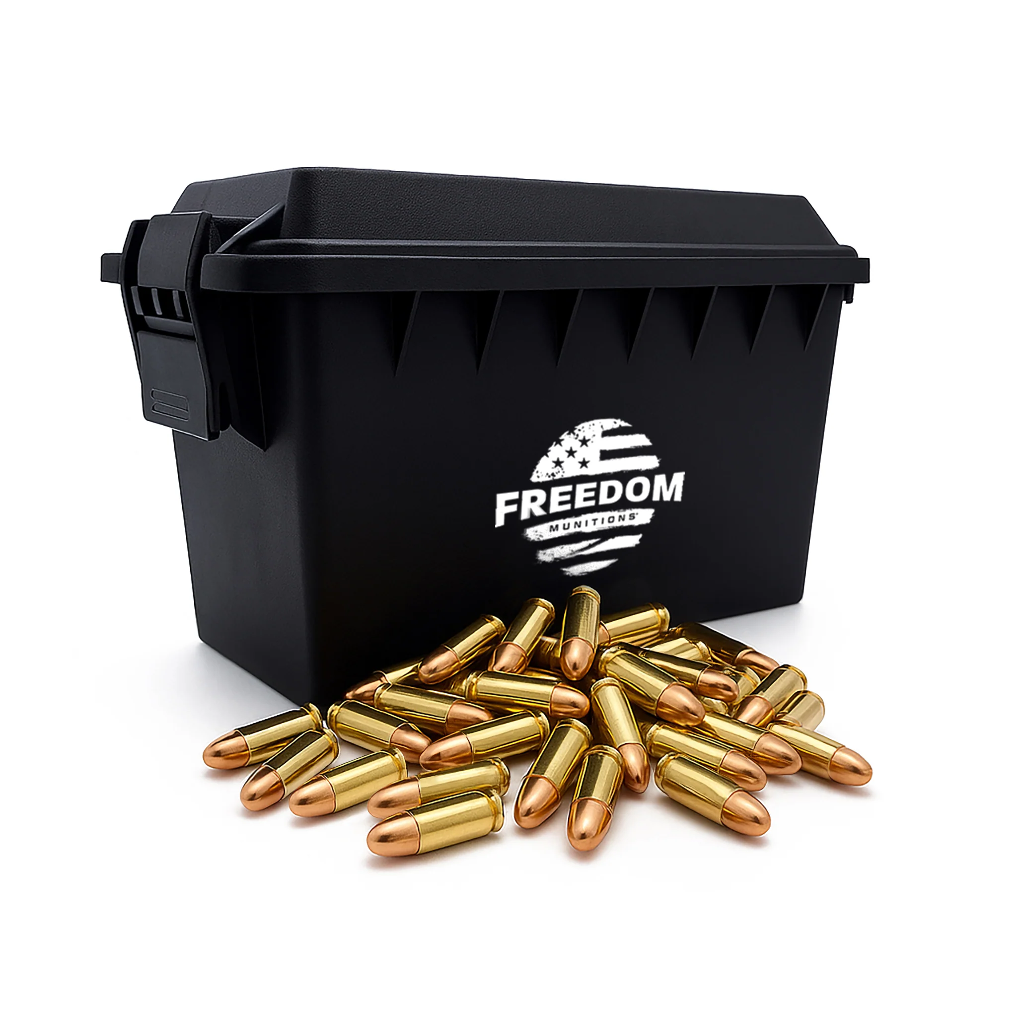 Bulk Freedom Munitions 9mm Luger Ammo- 124 Gr Round Nose (RN), 250 rounds, New