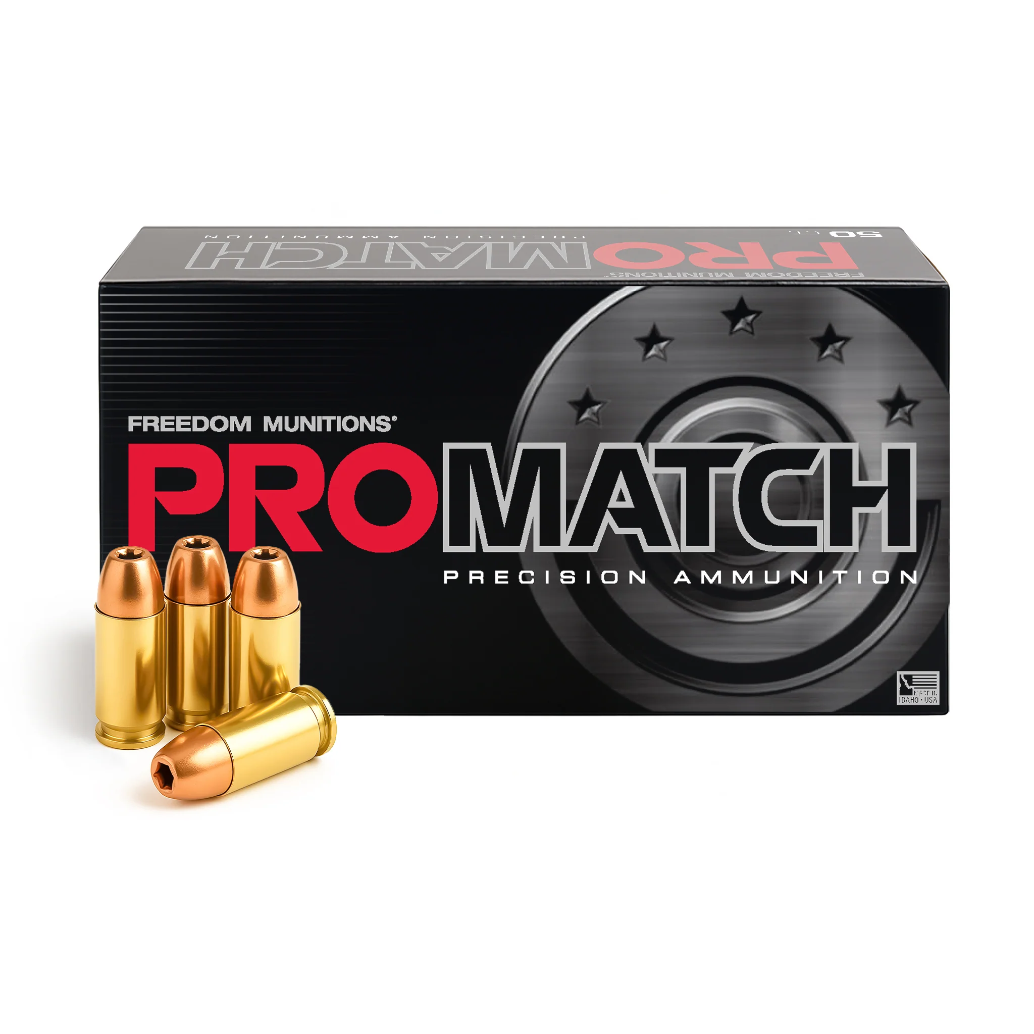 Freedom Munitions ProMatch 9mm Luger Ammo- 135 Gr Hollow Point (HP), 50 rounds, New