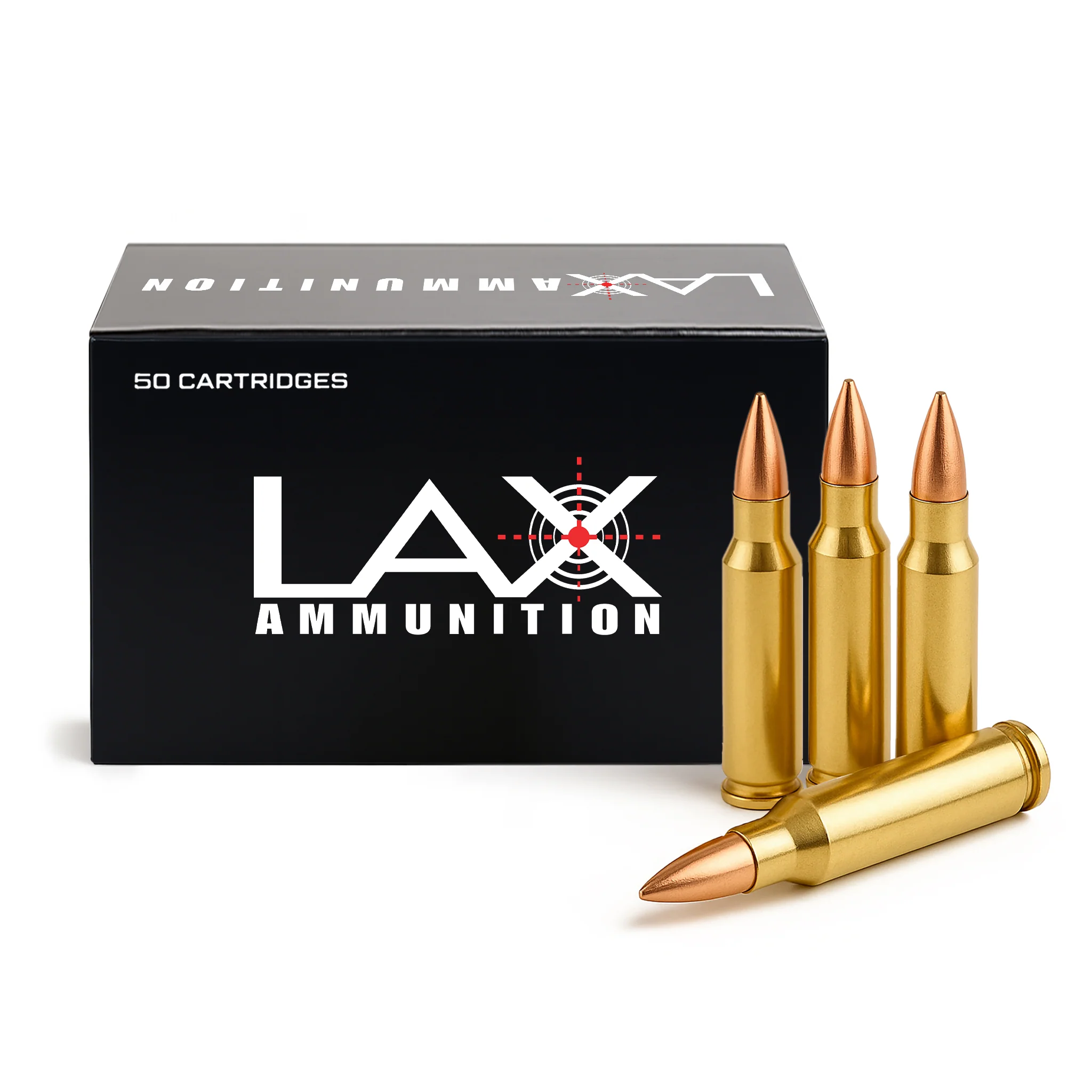 LAX Ammunition 223 Remington Ammo- 55 Gr Full Metal Jacket (FMJ), 50 rounds, Remanufactured