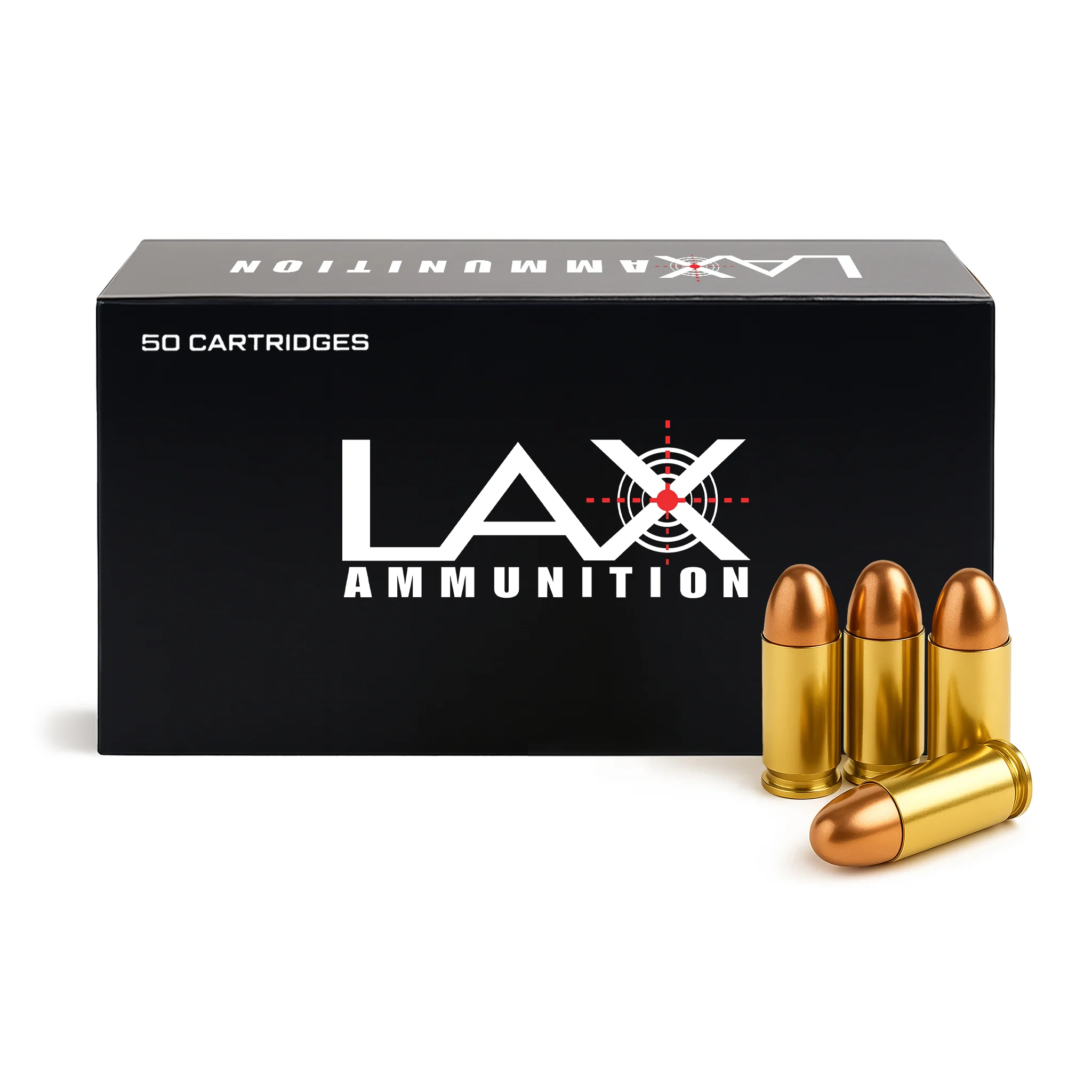 LAX Ammunition 45 ACP Ammo- 200 Gr Round Nose (RN), 50 rounds, Remanufactured