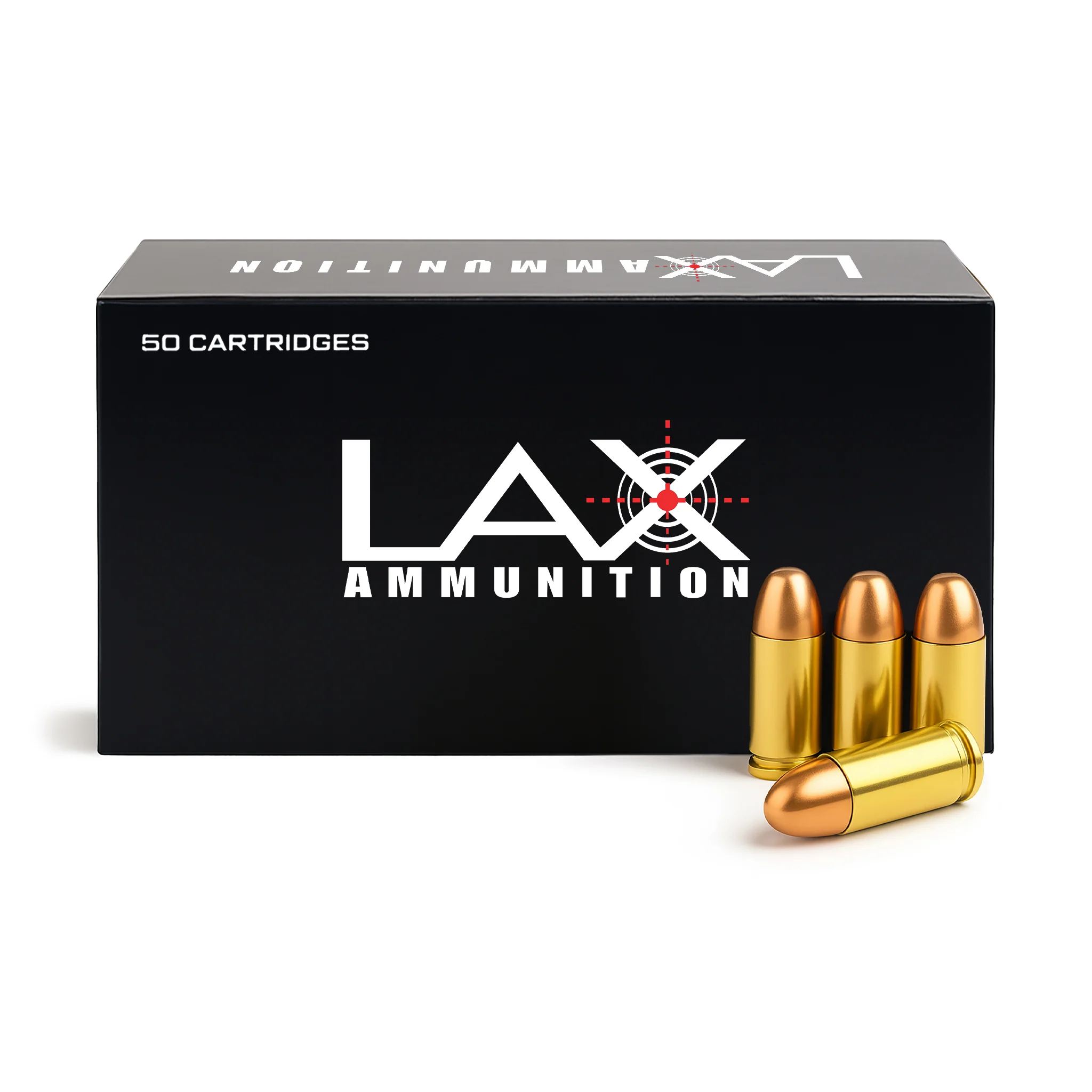 LAX Ammunition 9mm Luger Ammo- 147 Gr Round Nose (RN), 50 rounds, Remanufactured