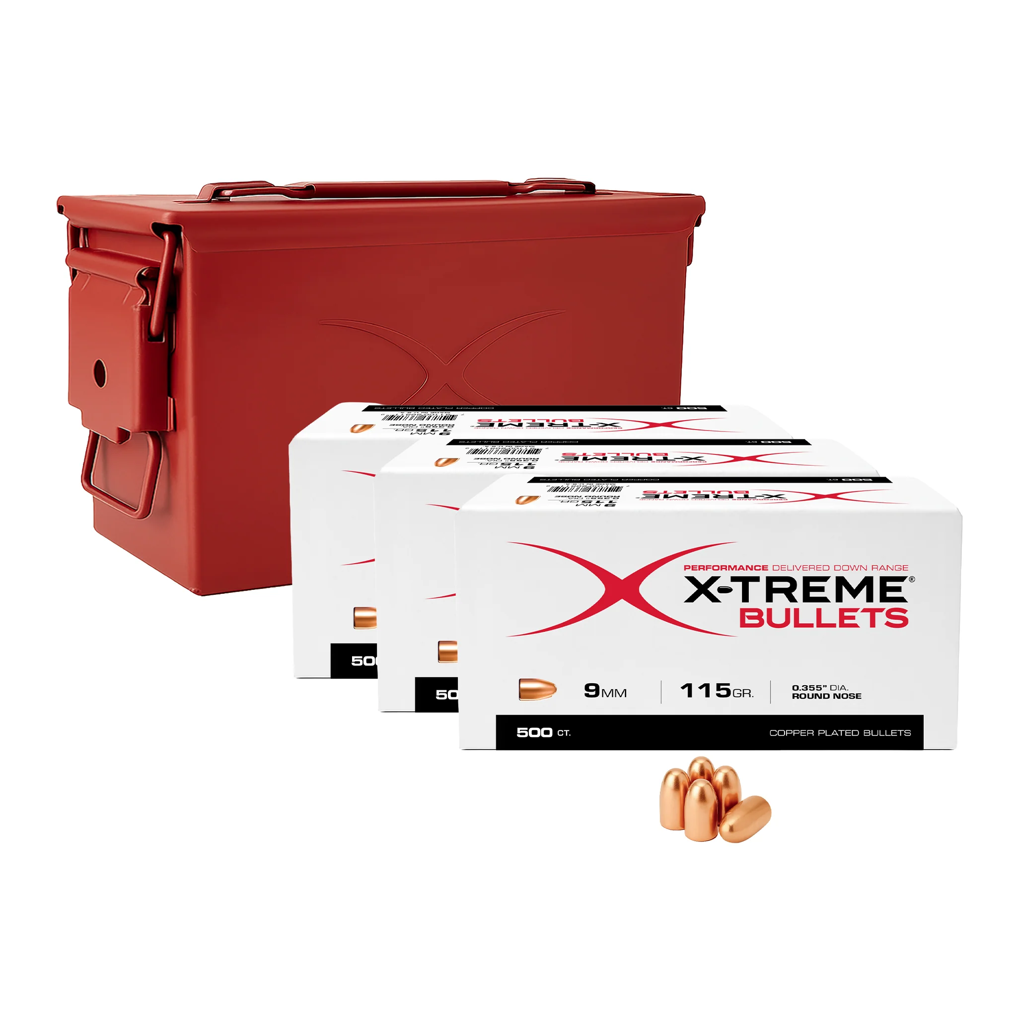 X-Treme 9MM (.355) 115 Gr RN Bullet, Canned (not ammo)