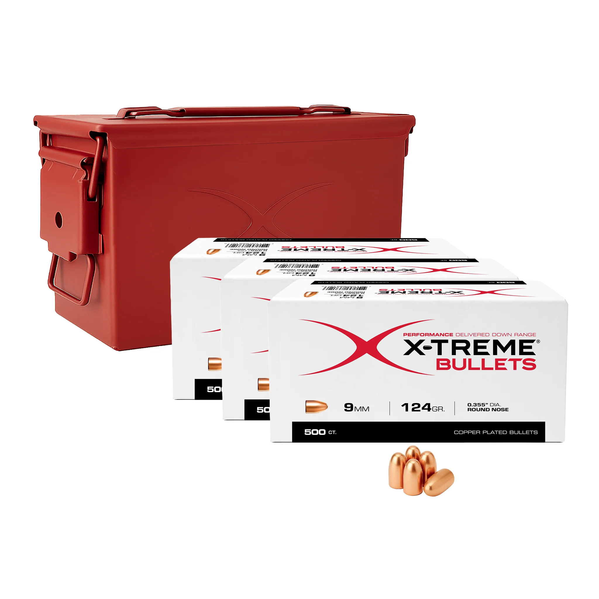 X-Treme 9MM (.355) 124 Gr RN Bullet, Canned (not ammo)
